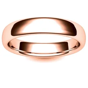  Slight Court Rings Wedding - Rose Gold